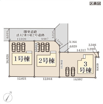 リーブルガーデン／東区戸島西第七／１号棟の区画図
