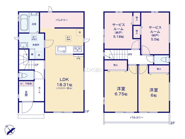 【間取り】 | 新築戸建／ふじみ野市上福岡５丁目（全2棟）