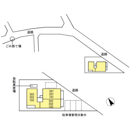 アバンウェル城北公園の区画図