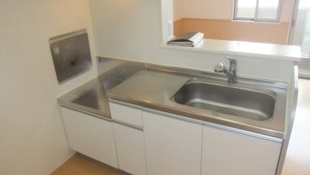 シエルブルーのキッチン|２口ガスコンロ設置可能です