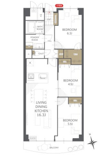 【間取り】コンドミニアム千里中央 