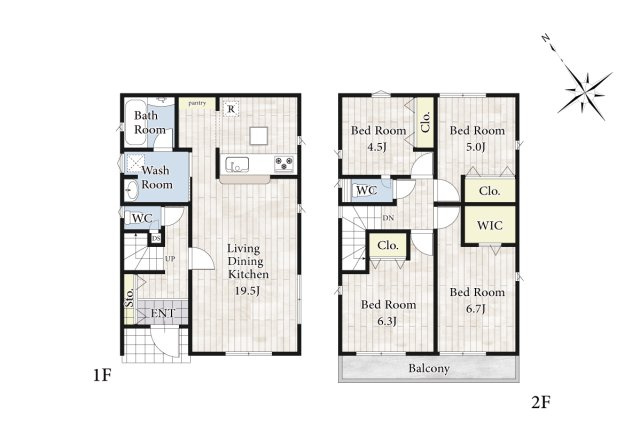 【間取り】 | 開放感のある、閑静な住宅街に位置しています。
見学・ご相談等、お気軽にご連絡下さい。