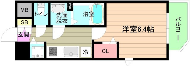 大阪市都島区東野田町１丁目の賃貸マンションの間取り