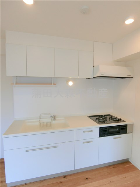 レジデンス多摩川西六郷のキッチン|3口ガスグリル付システムキッチン