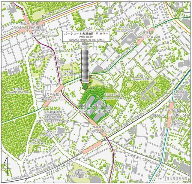 パークコート赤坂檜町ザタワーの地図