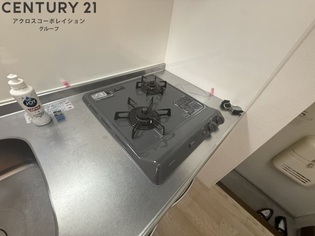 ２口ガスコンロ付きのシステムキッチンです！
