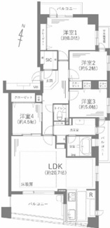 【間取り】 | ★仲介手数料無料★パークハイム覚王山
