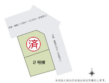 牛久市中央2丁目　新築戸建　2号棟の区画図