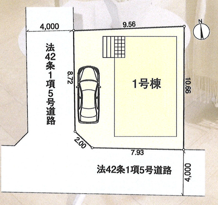 新築/朝霞市岡３丁目　第３全１棟の区画図|駐車場あり（車種による）