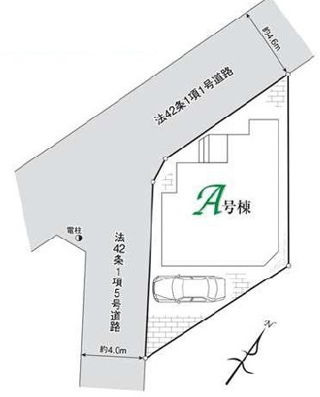 新築一戸建て 狭山市水野の区画図