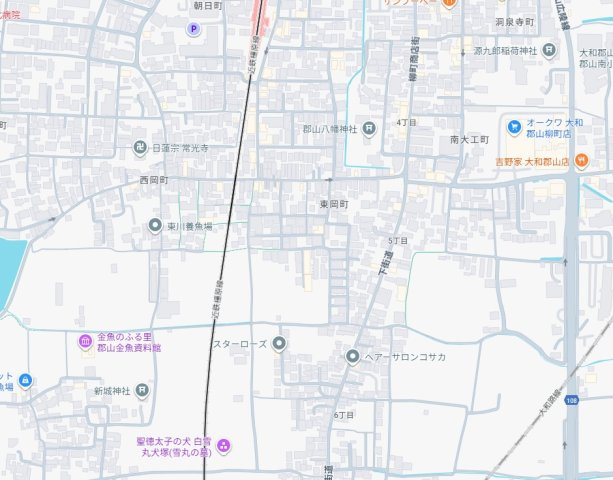 1(土)2(日)現地案内可能！　大和郡山市東岡町の地図