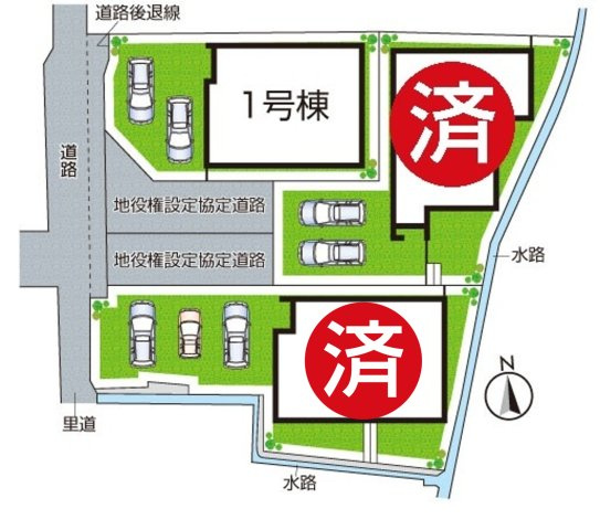 1(土)2(日)現地案内可能！　大和郡山市東岡町の区画図|全3区画