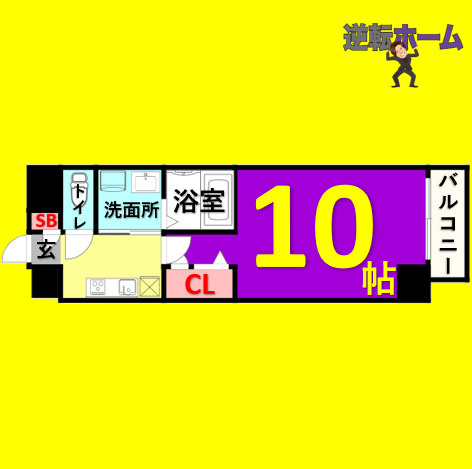 ファーニッシュ山王　名古屋市賃貸　仲介手数料無料の間取り