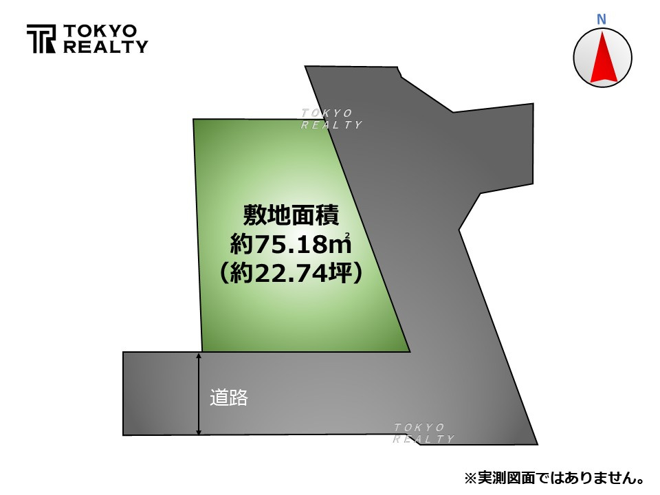 杉並区阿佐谷北3丁目　建築条件無し売地の土地図|区画図

現地ご見学希望・資料請求などお気軽にお問い合わせ下さい！
03-5990-5201
