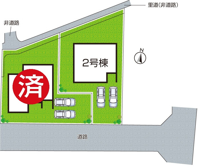 ●29(土)30(日)現地案内可能！　生駒郡斑鳩町龍田　ラスト1邸の区画図|全2区画