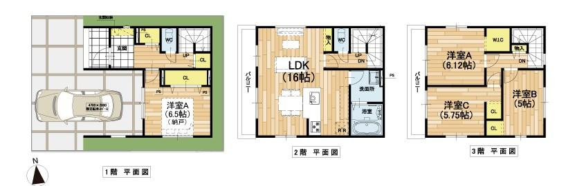池田西町　新築一戸建ての間取り|間取り図はいかがですか？ご希望を叶える間取りですか？リビングの広さは？水回りの位置は？カウンターキッチン？など色々な情報が集約されています。弊社では資金計画・住宅ローンなどのご相談も承っております。