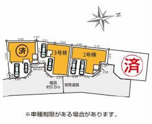 【区画図】 | 【仲介手数料０円】茅ヶ崎市高田2期　新築一戸建て　全4棟 | 【仲介手数料０円】茅ヶ崎市高田2期　新築一戸建て　全4棟