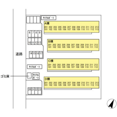 【区画図】 | ドルフ北烏山D棟