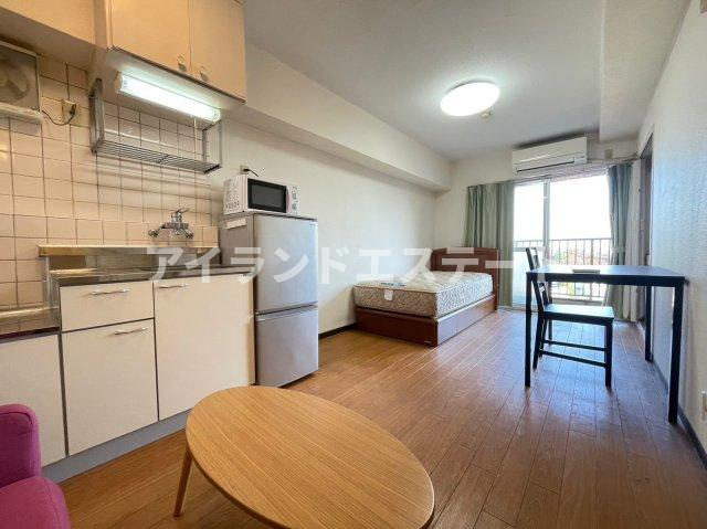 マンションメナハウス　駅近　高層階　家具家電付きの居間・リビング