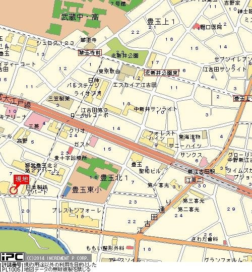 練馬区豊玉北２丁目の賃貸マンションの地図