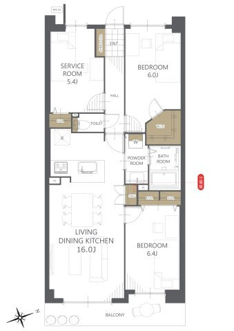 【間取り】メゾンエクレーレ松戸六高台フィリア 