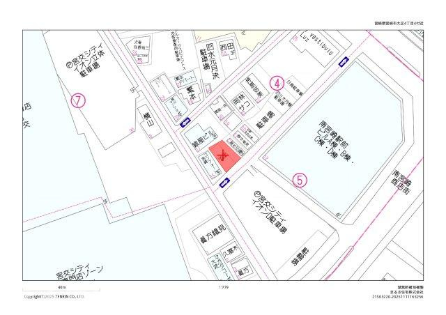 大淀4丁目　売地の地図
