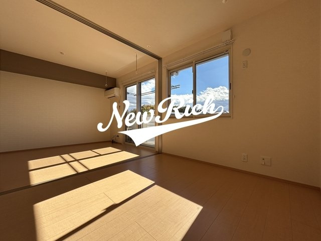 高崎市貝沢町のアパートのバルコニー