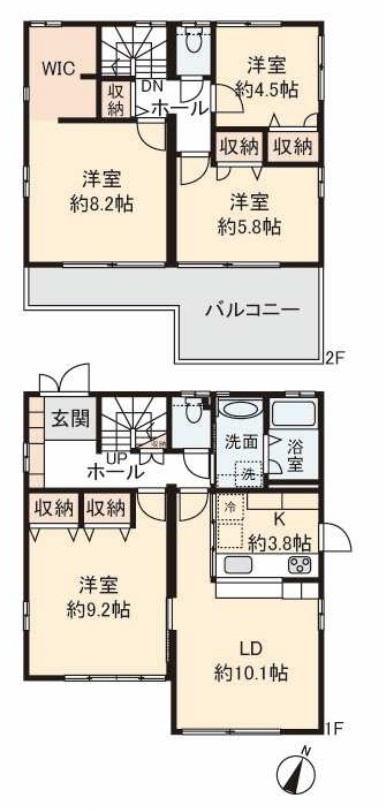 中古戸建　東松山市桜山台3-891（リフォーム住宅）の間取り
