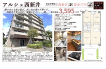 アルシェ西新井　仲介手数料無料＋9万円現金プレゼント中の画像