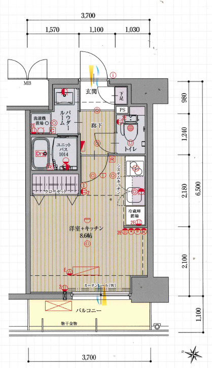 パルティール金山の間取り