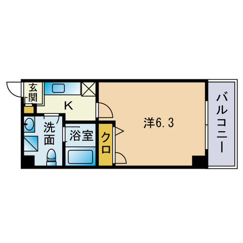 ヴィブエル西新の間取り
