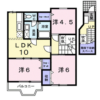 【間取り】 | セレンディピティ　3ＬＤＫ