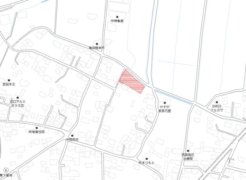 都城市高木町の売地の土地図