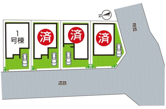 5(土)6(日)現地見学可能！◆八尾市小畑町　全4邸の区画図|全4区画