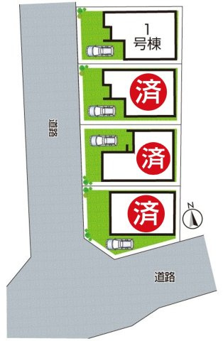 八尾市小畑町　第7期　新築一戸建ての区画図|全4区画