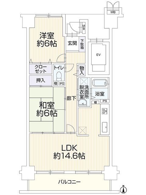 サーパス東島田の間取り