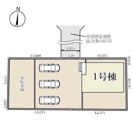 【仲介手数料無料】新築戸建　嵐山町川島2334-3（全1棟）の区画図