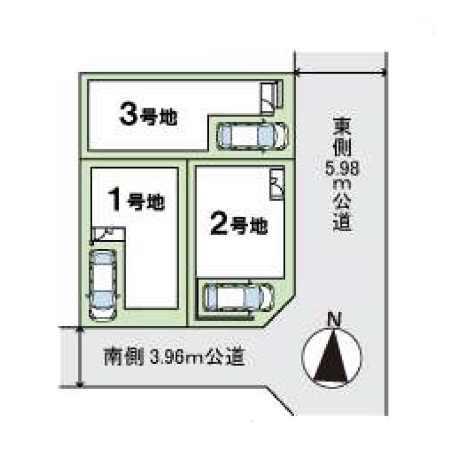 福岡市西区小戸3丁目第1-3棟（2号棟）　の区画図|配置図（2号棟）