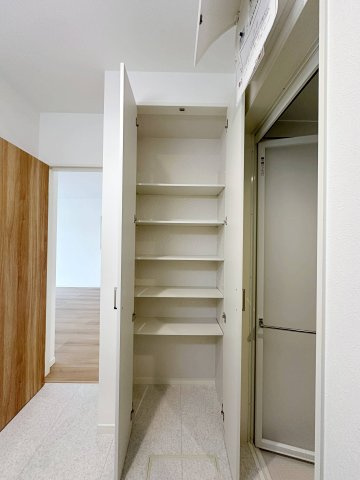 西区田方２丁目No.2の収納|洗面脱衣所の収納☆
毎日ご家族で使うタオルや洗面用品、洗濯用品などを収納することができます♪