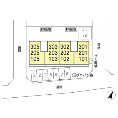 【区画図】 | ヴィルヌーブ Ⅱ