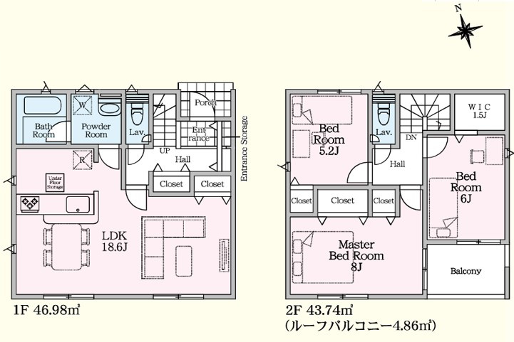 クレイドルガーデン中岡本町第10　2号棟の居間・リビング|白を基調とした明るいリビングです
