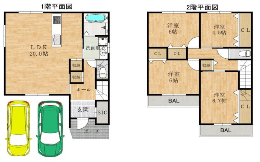 東香里2丁目　土地（建築条件付き）の参考プラン