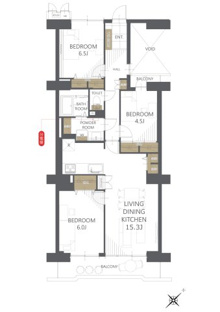 【間取り】朝日プラザ武蔵野マーテルヒルズ参番館 