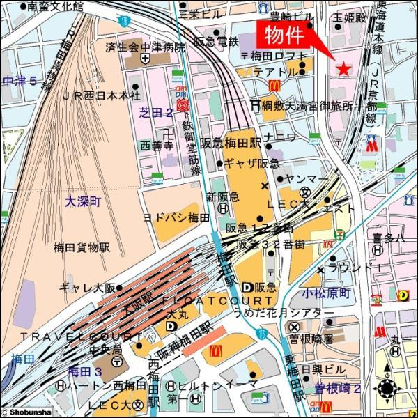ＴＨＥ　ＵＭＥＤＡ　ＴＯＷＥＲ（ザ・梅田タワー）の地図