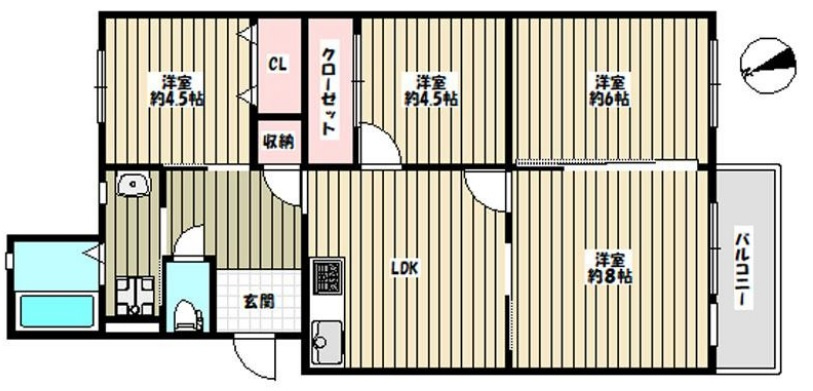 垂水高丸住宅2号棟の間取り