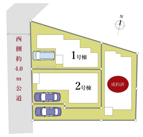 練馬区平和台3丁目 全3棟 3号棟の区画図
