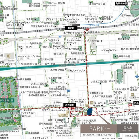 パークアクシス西大島コンフォートスクエアの地図