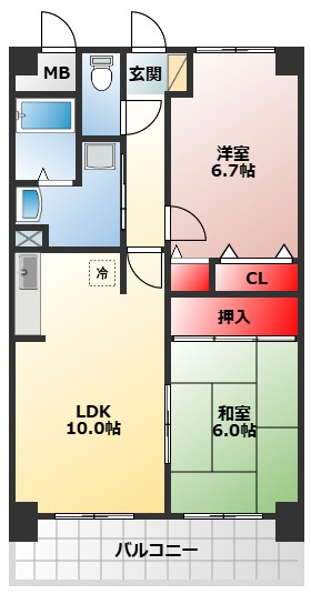 【間取り】 | 七道駅前マンション