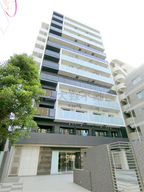 レジディア蒲田Ⅴの外観|外観　2013年1月築　RC鉄筋コンクリート造地上12階建て1R～1LDK.2DK総戸数110戸の高級賃貸マンション　東京都大田区南蒲田2丁目京浜急行本線京急蒲田駅、JR京浜東北線蒲田駅、空港線糀谷駅