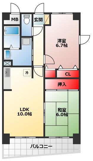【間取り】 | 七道駅前マンション